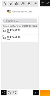 Multiple search results dialog