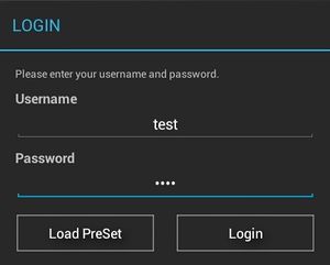Login dialog