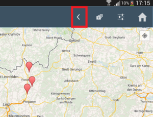 Navigate back to parent POI group