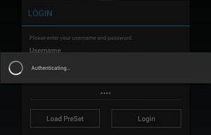 User authentication in progress