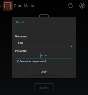 Login dialog for remembered user