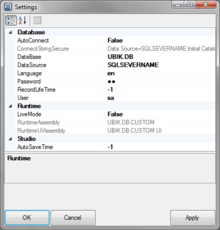 UBIK® Studio settings