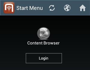 Login button in the start menu