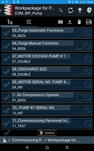  UI Representation of Commissioning Task Objects