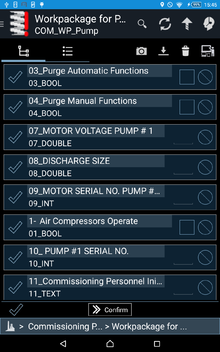  UI Representation of Commissioning Task Objects
